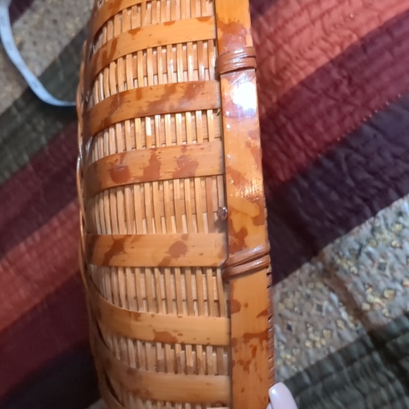 Large vintage woven Asian sewing basket - Picture 9 of 12